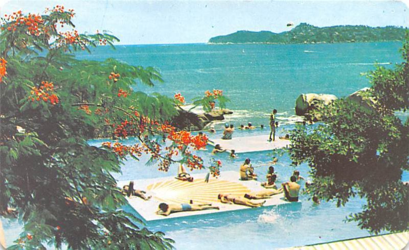 Alberca Hotel Condesa Del Mar Acapulco Mexico Tarjeta Postal Unused 