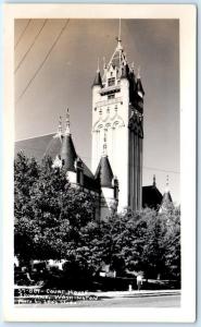 RPPC  SPOKANE, Washington  WA    COURT HOUSE  ca 1940s  Leo's Studio  Postcard
