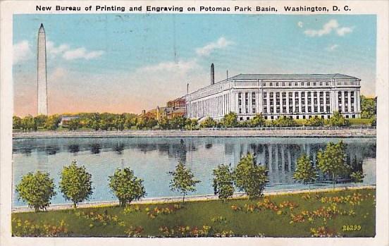 Washington D C New Bureau Of Printing And Engraving On Potomac Park Basin 1932