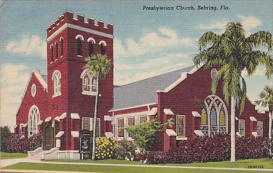 Florida Sebring Presbyterian Church 1955 Curteich