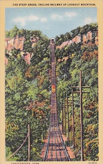 Tennessee Chattanooga The Steep Grade Incline Railway Up Lookout Mountain