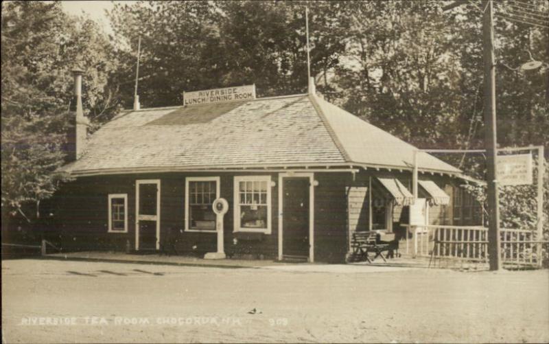 Chocorua NH Riverside Tea Room c1920 Real Photo Postcard