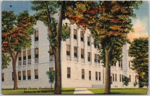 Burleigh County Courthouse Bismarck North Dakota ND Landscape Grounds Postcard