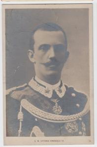 c1910 S.M VITTORIO EMANUELE III Re D' Italia Real Photo RPPC Postcard ITALY