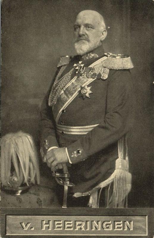 German General Josias von Heeringen in Uniform, Medals (1910s) WWI Postcard