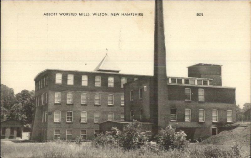Wilton NH Abbott Worsted Mill Postcard
