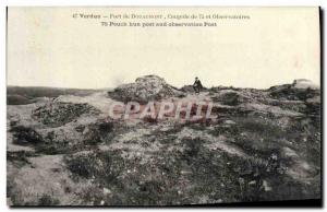 Old Postcard Verdun Douaumont Fort Dome of 75 observatories and Militaria