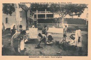 Congregation of Saint-Joseph of Cluny native sisters doing laundry Madagascar