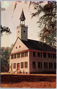 Midway Georgia GA, Oldest Settlements, Old Church, Graveyard Shadowed, Postcard