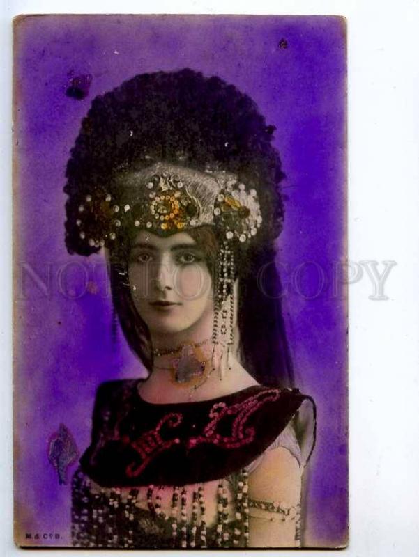 258600 CLEO DE MERODE French BALLET DANCER old PHOTO tinted PC