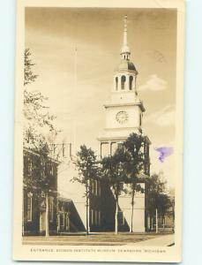 1936 rppc EDISON INSTITUTE MUSEUM Dearborn Michigan MI HM2701