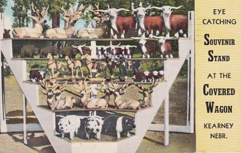 Nebraska Kearney The Covered Wagon Souvenir Stand 1957