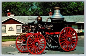 1885 Pumper Fire Engine, Ottawa, Ontario, Canada, Vintage Chrome Postcard