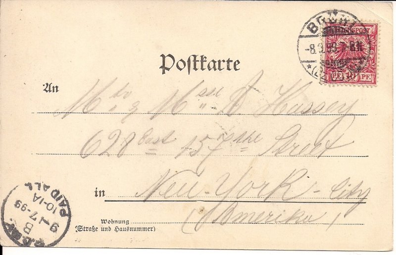 Bruehl Germany 1899 Gruss Aus, Royal Palace, Castle