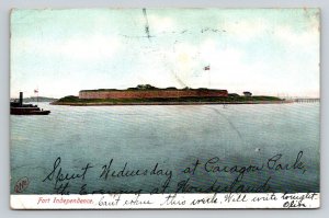 1906  Fort Independence  Massachusetts     Postcard