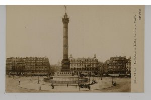 France - Paris. Bastille Square, July Column, Street Scene