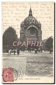 Postcard Old Paris Eglise Saint Augustine