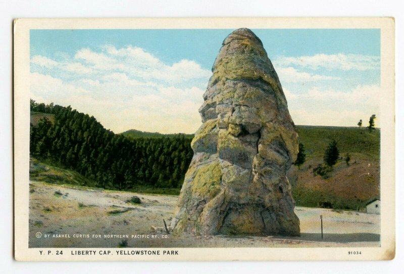 Postcard Liberty Cap Yellowstone Park Wyoming