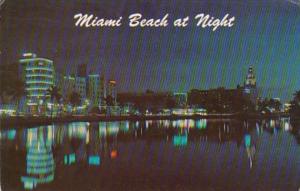 Florida Miami Beach At Night Looking Across Lake Pancoast 1973