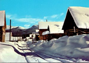 Canada British Columbia Barkerville Winter Scene