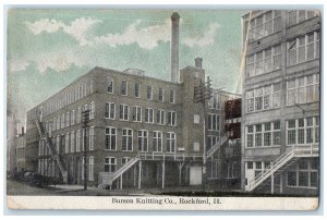 1911 Burson Knitting Company Exterior Rockford Illinois IL Posted Cloud Postcard