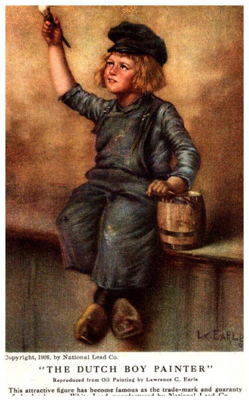 Dutch Boy Painter, National Lead Company, using pure white lead