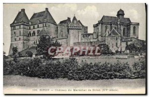 Postcard Old Biron Chateau Biron Marechal