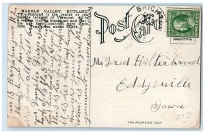1910 Aerial View Marble Valley Piled Limestone Quarry Rutland Vermont Postcard