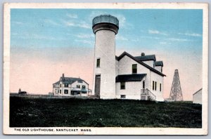 K27/ Nantucket Massachusetts Postcard c1920 The Old Lighthouse 303