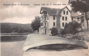 Hanson's Hotel of Hospitality Oquaga Lake, New York