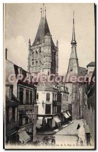 Postcard Old LAIGLE church Saint Martin Street Bcanne