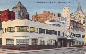 Greyhound Bus Terminal Cincinnati, Ohio, USA 1957 