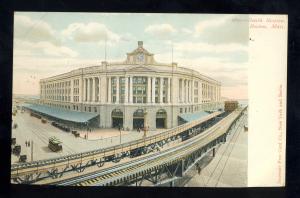 Early Boston, Massachusetts/Mass/MA Postcard, South Station, Trolley