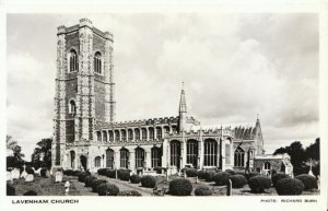Suffolk Postcard - Lavenham Church - Real Photograph Ref TZ8877