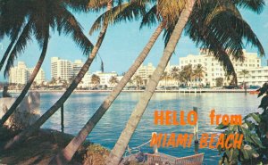 USA Miami Beach Florida Indian Creek Vintage Postcard 07.36