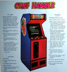 Cliff Hanger Arcade Flyer Original 1983 Video Game Retro Art 8.5 x 11 Laser