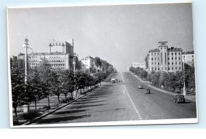 Russia Minsk I.V. Stalin Avenue Street Mihck Vintage Photo 4x6 Postcard C07