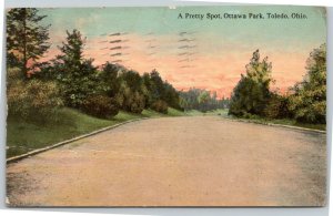 postcard Toledo, Ohio - A Pretty Spot, Ottawa Park - 1914