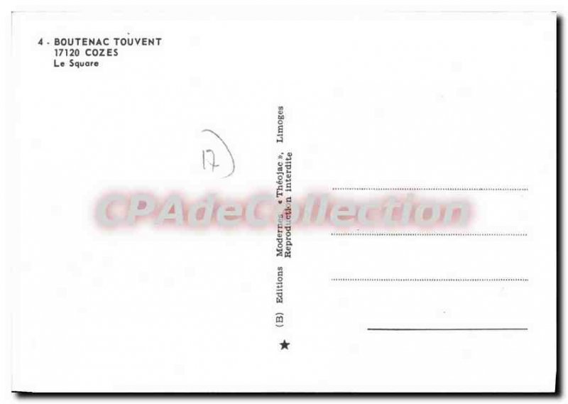 Postcard Modern Boutenac Touvent Cozes The Square