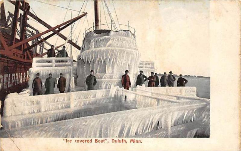 Minnesota  Duluth  Ice covered Boat,