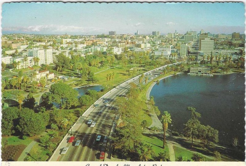 Vtg 1977 Douglas MacArthur Park, Los Angeles, California Postcard