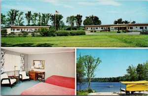 Wolfeboro NH The Lake Motel Multiview Interior Unused Vintage Postcard H18