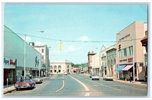 c1950's Wall Street Classic Cars Establishments Norwalk Connecticut CT Postcard