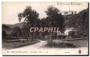 Old Postcard Uriage les Bains view in the Park