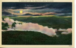 US    PC591    MOONLIGHT OVER THE MOUNTAINS, NORTH CAROLINA