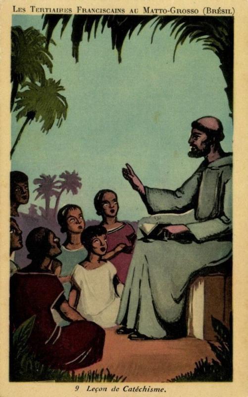 brazil, MATTO GROSSO, The Tertiary Franciscans Mission, Catechism Lesson (1930s)