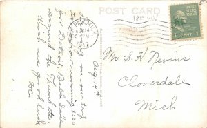 H50/ Paw Paw Michigan RPPC Postcard c1940 Street Scene Homes  107