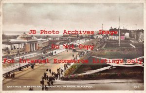 4 Postcards, England, Blackpool, Tinted RPPC, Various Scenes