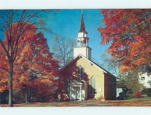 Unused 1950's CHURCH SCENE Sharon Connecticut CT p3059