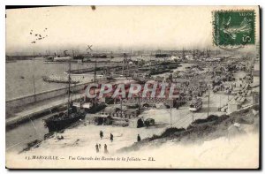 Old Postcard Marseille general view of the pools of Joliette